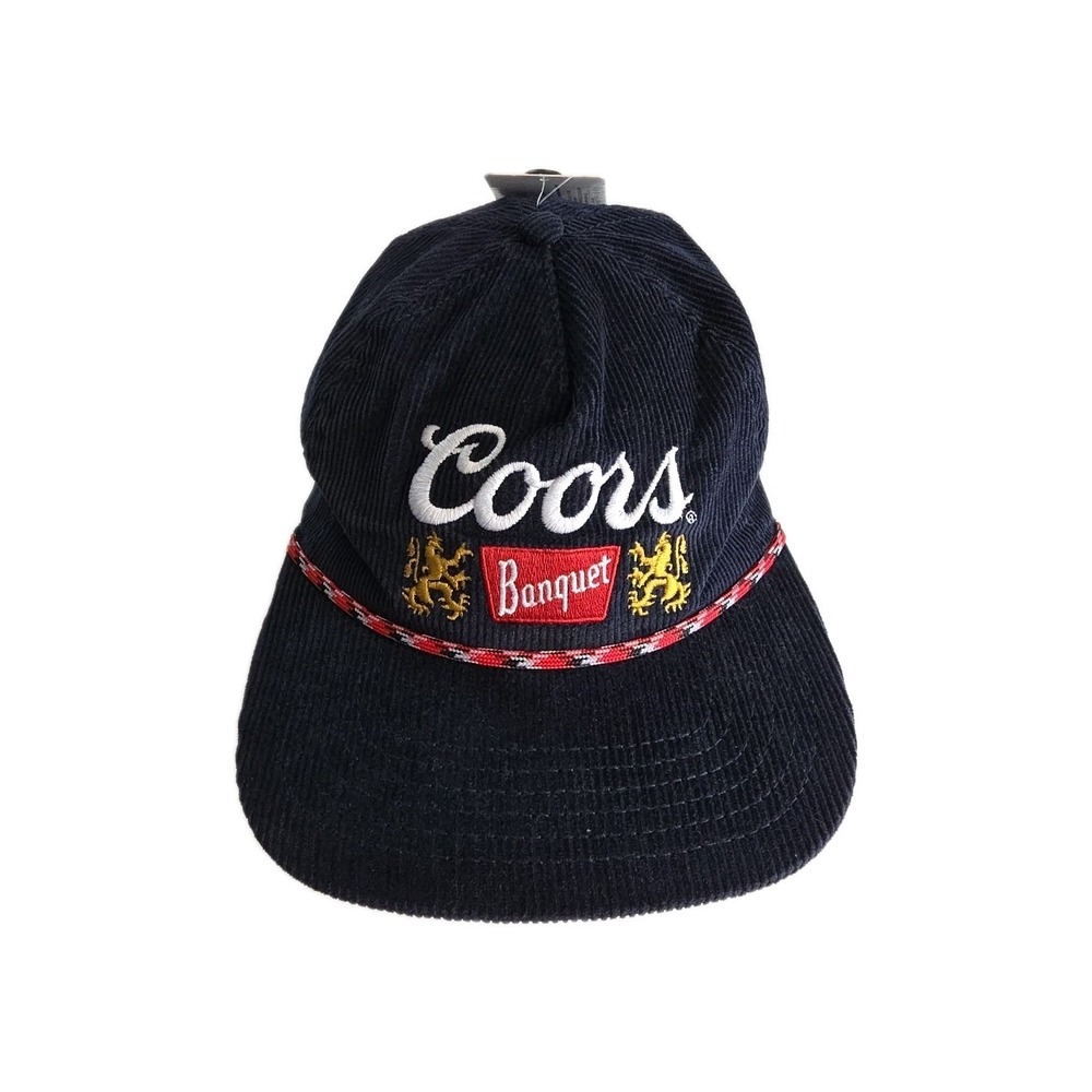 Coors Banquet Corduroy Snapback Hat Blue CAMO Rope Cap New NWT